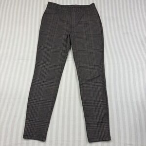 Sanctuary x Anthropologie Ponte Pull On Pants Womens Medium Dark Plaid